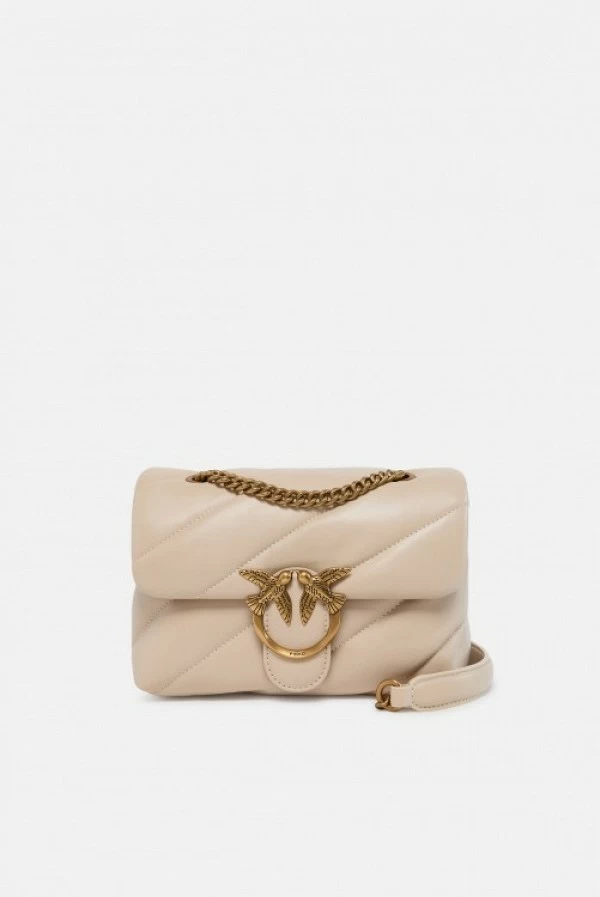 Mini Love Bag Puff Maxi Quilt pinko marron claro