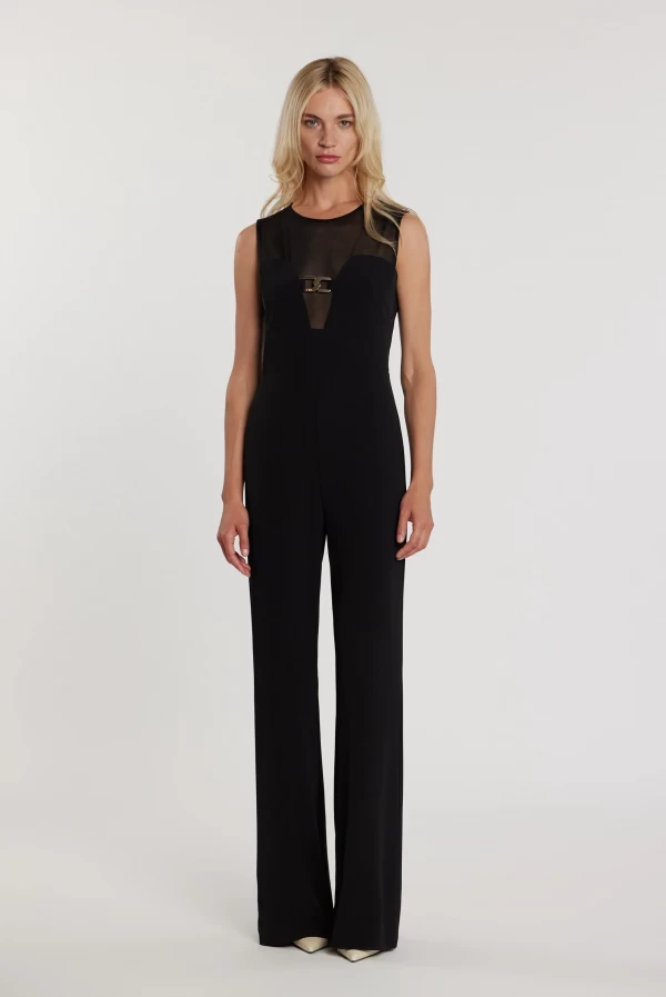 Mono Largo AUDRAN con Escote Corazón e Insertos de Tul