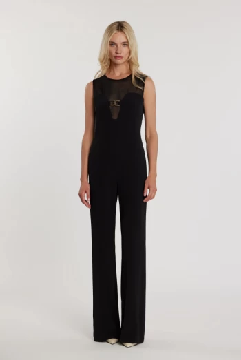 Mono Largo AUDRAN con Escote Corazón e Insertos de Tul Mono Largo AUDRAN con Escote Corazón e Insertos de Tul