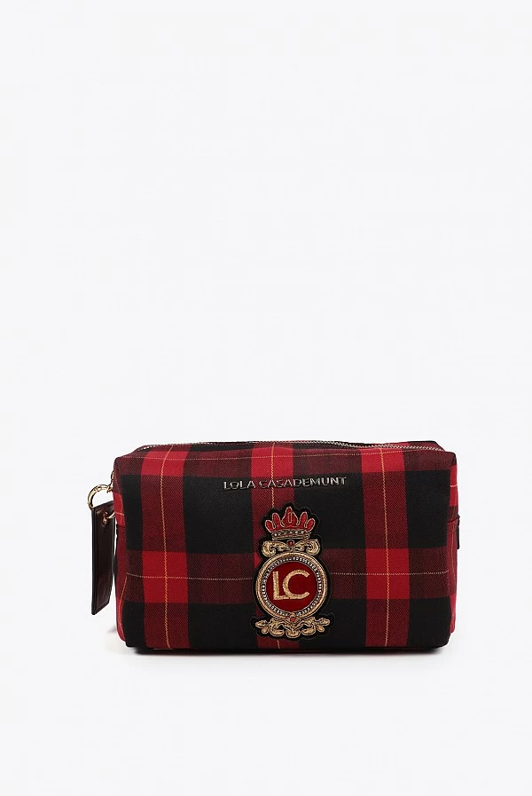 Neceser estampado cuadros