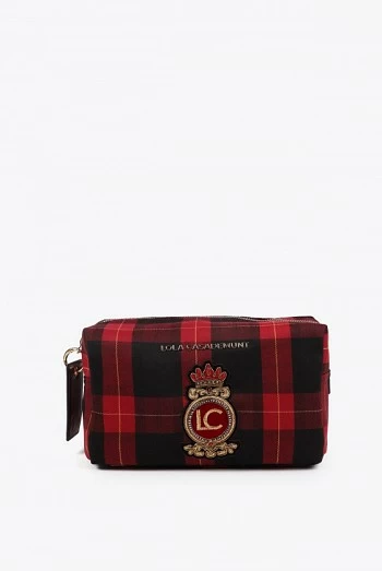 Neceser estampado cuadros