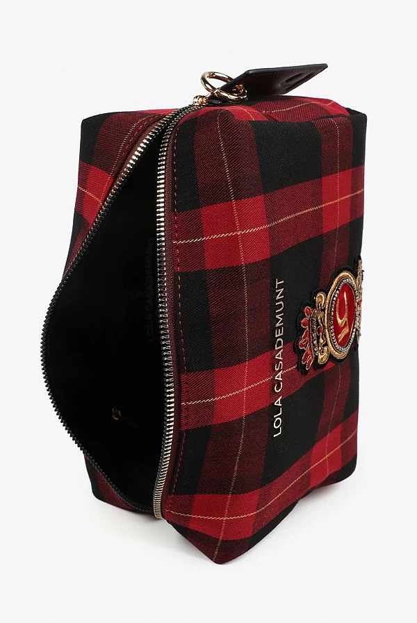 Neceser estampado cuadros