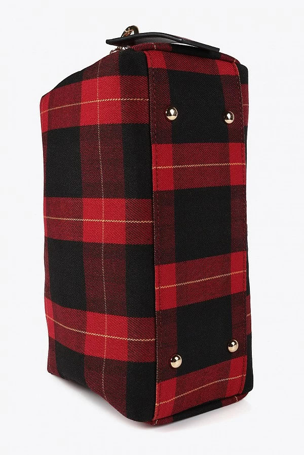 Neceser estampado cuadros