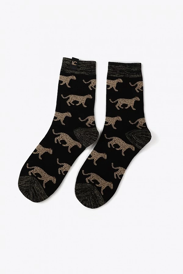 Pack de Calcetines Leopardo – 2 Pares en Negro y Beige lola casademunt