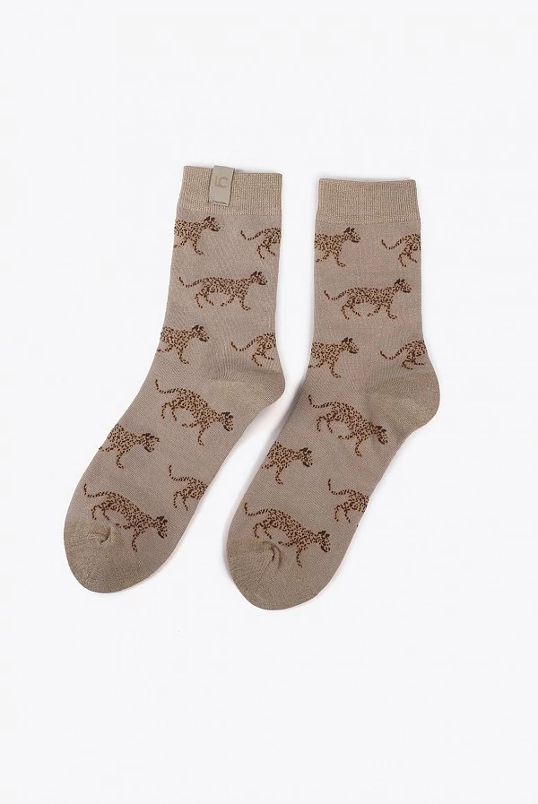 Pack de Calcetines Leopardo – 2 Pares en Negro y Beige lola casademunt