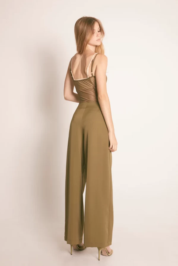 Pantalon ancho verde kaki masavi