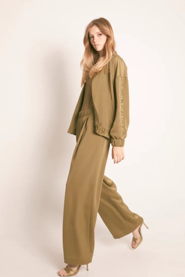 Pantalon ancho verde kaki masavi