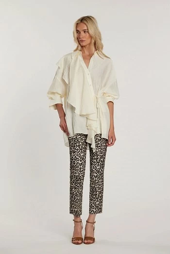 Pantalón Animal Print Mujer Talle Alto