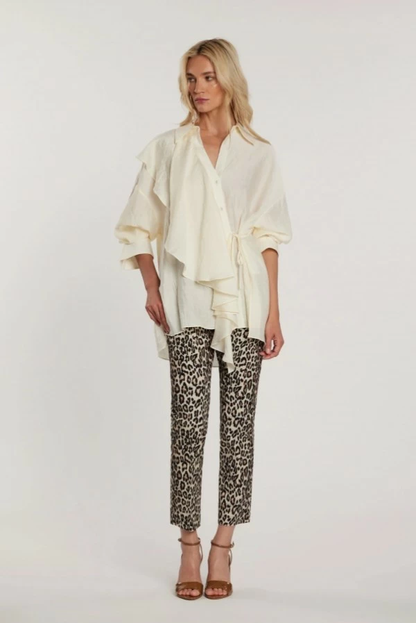 Pantalón Animal Print Mujer Talle Alto Pantalón Animal Print Mujer Talle Alto