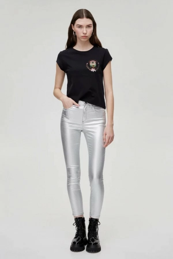 Pantalón BSB plateado Selena Jeans