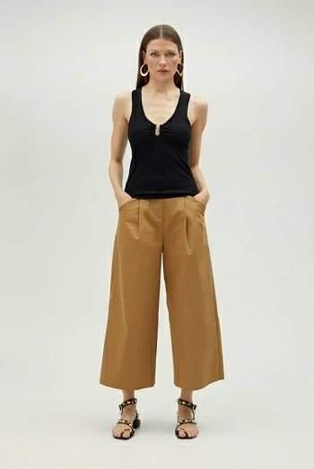 Pantalón Camel Wide Leg Lola Casademunt