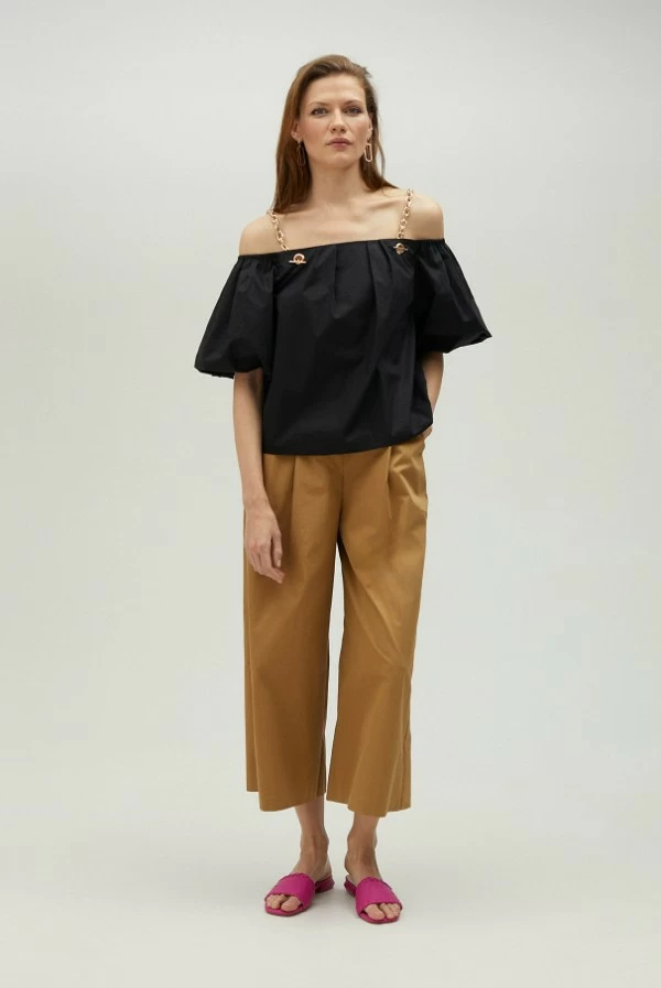 Pantalón Camel Wide Leg Lola Casademunt