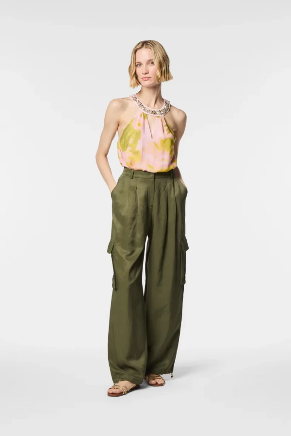 Pantalón Cargo en Lino Viscosa nenette