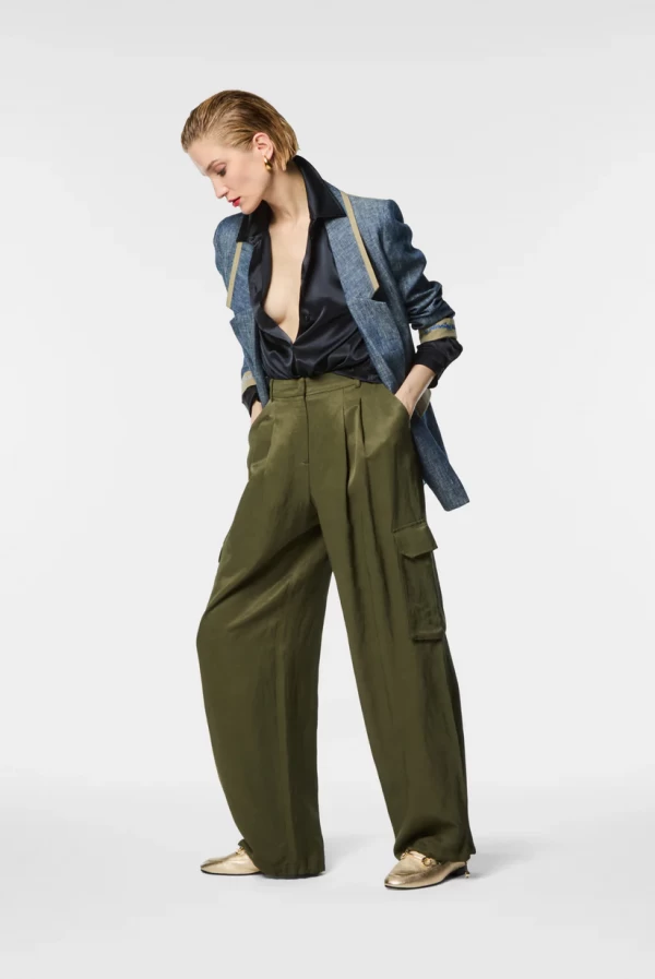 Pantalón Cargo en Lino Viscosa nenette