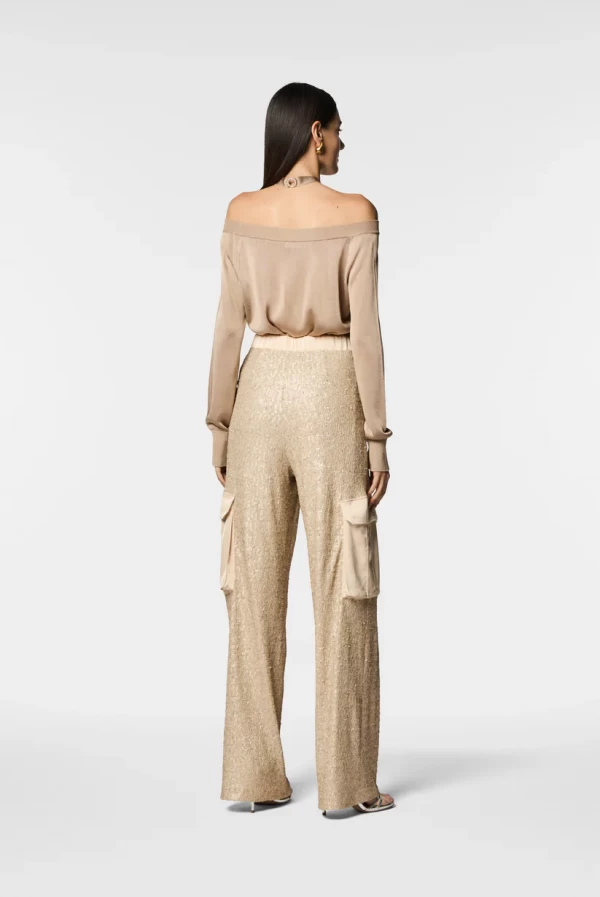Pantalon cargo lentejuelas nenette