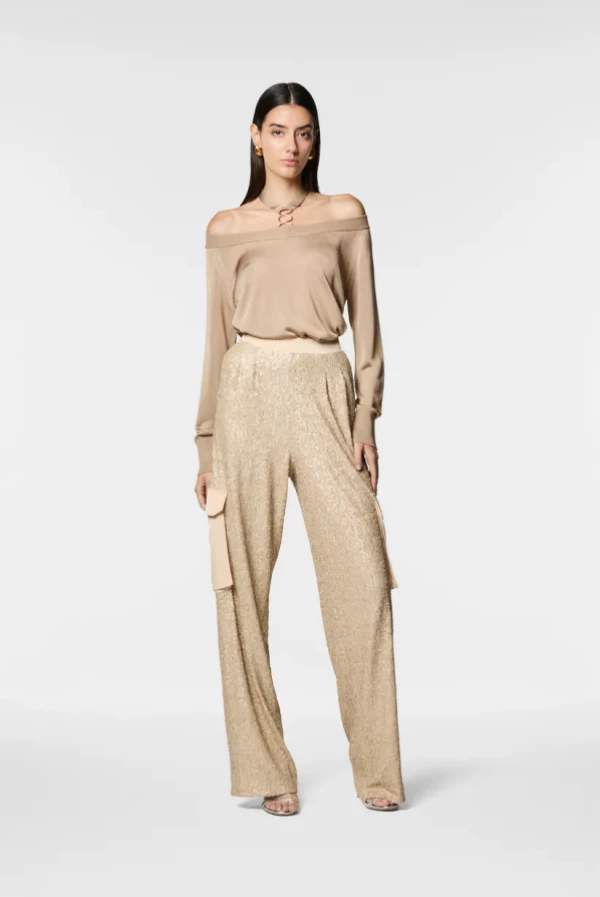 Pantalon cargo lentejuelas nenette