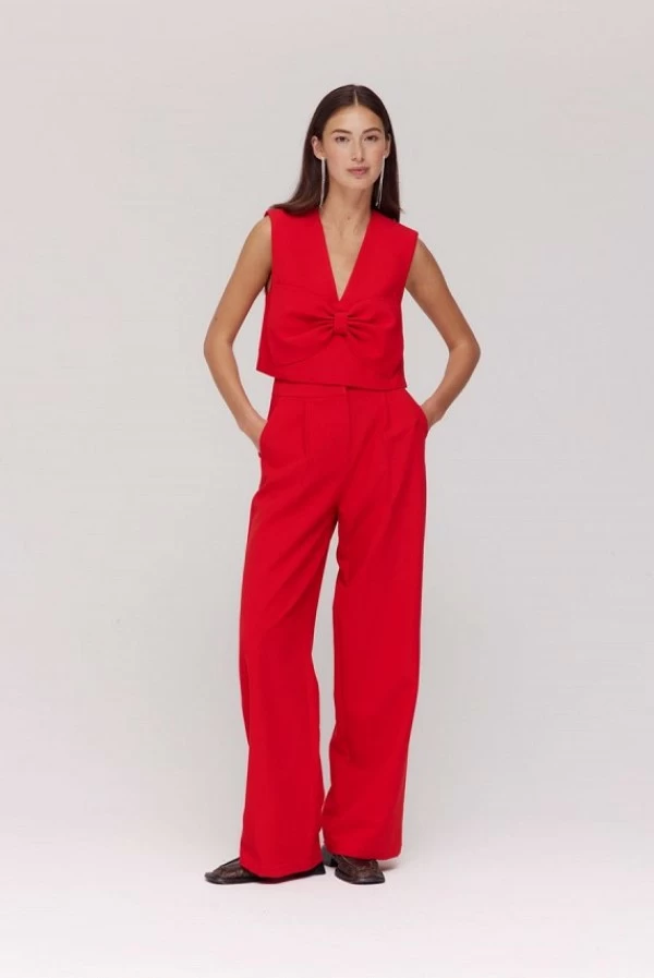 Pantalón de vestir rojo Harper & Yve Anna – Elegancia y color con estilo