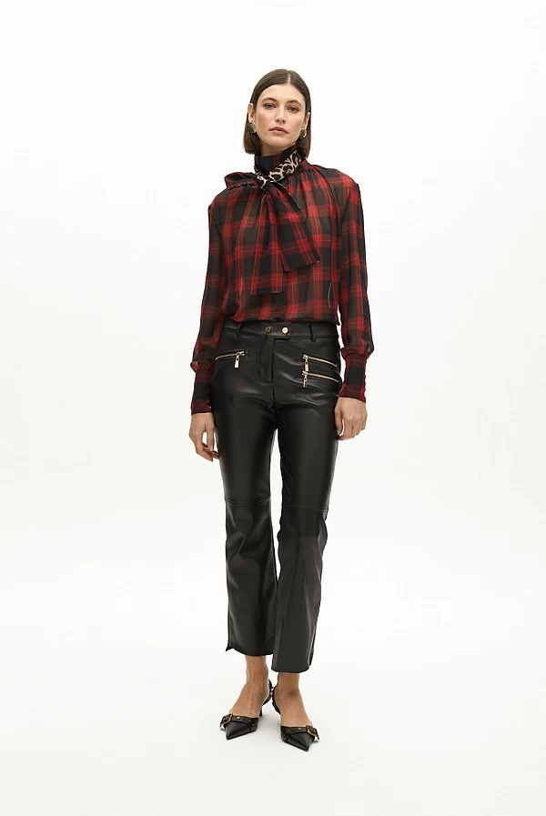 pantalón-efecto-piel - pantalón-mujer-cremalleras - pantalón-entallado-mujer - pantalón-cuero-sintét
