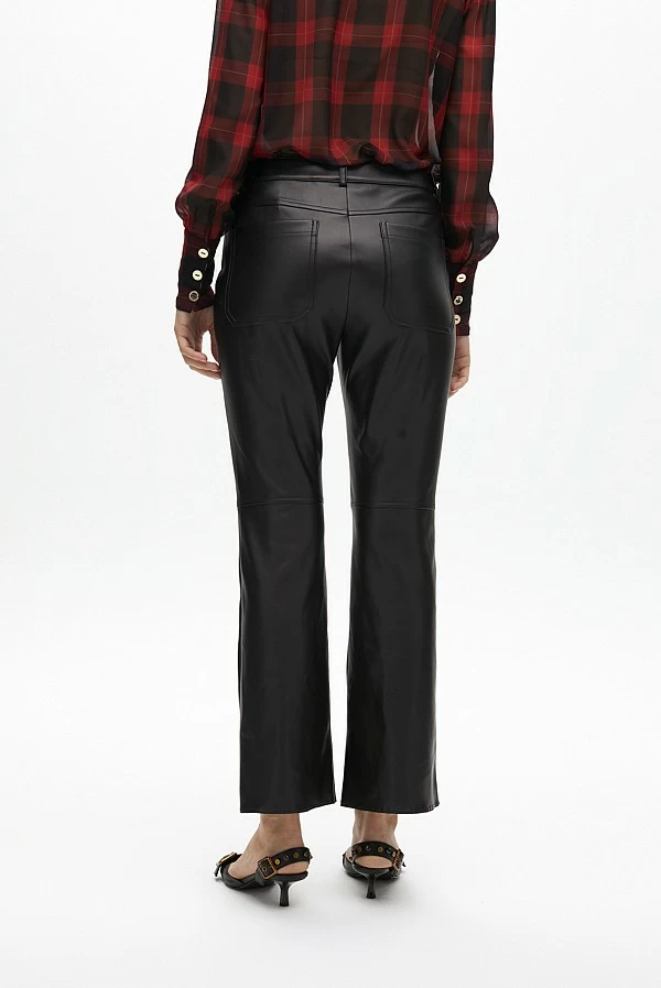 pantalón-efecto-piel - pantalón-mujer-cremalleras - pantalón-entallado-mujer - pantalón-cuero-sintét