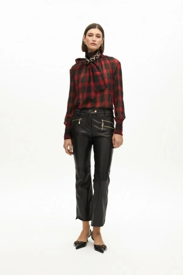 pantalón-efecto-piel - pantalón-mujer-cremalleras - pantalón-entallado-mujer - pantalón-cuero-sintét
