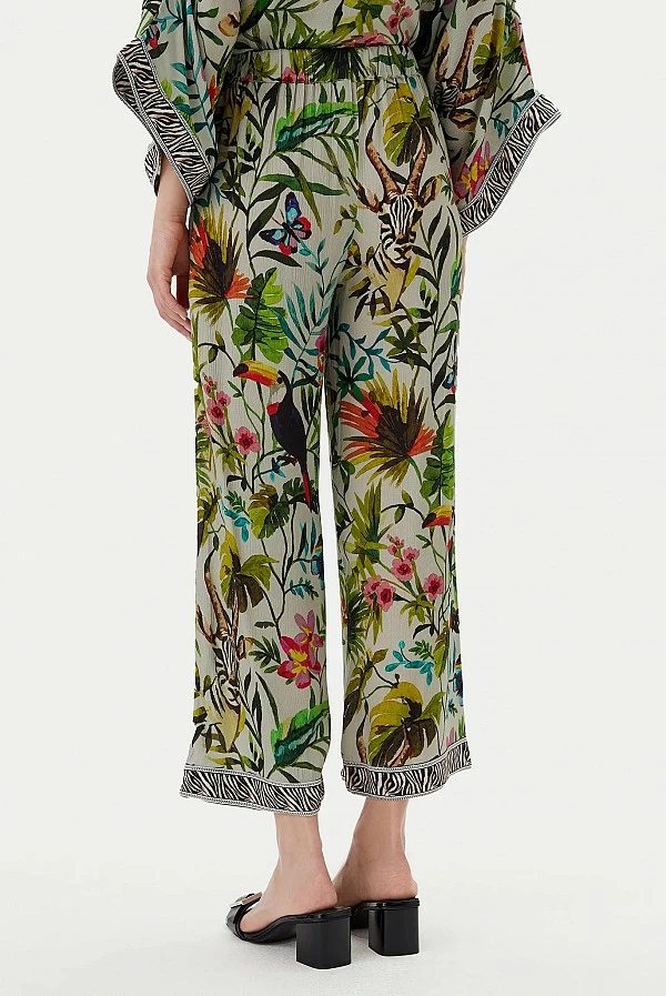 Pantalón Étnico con Estampado Floral Lola Casademunt