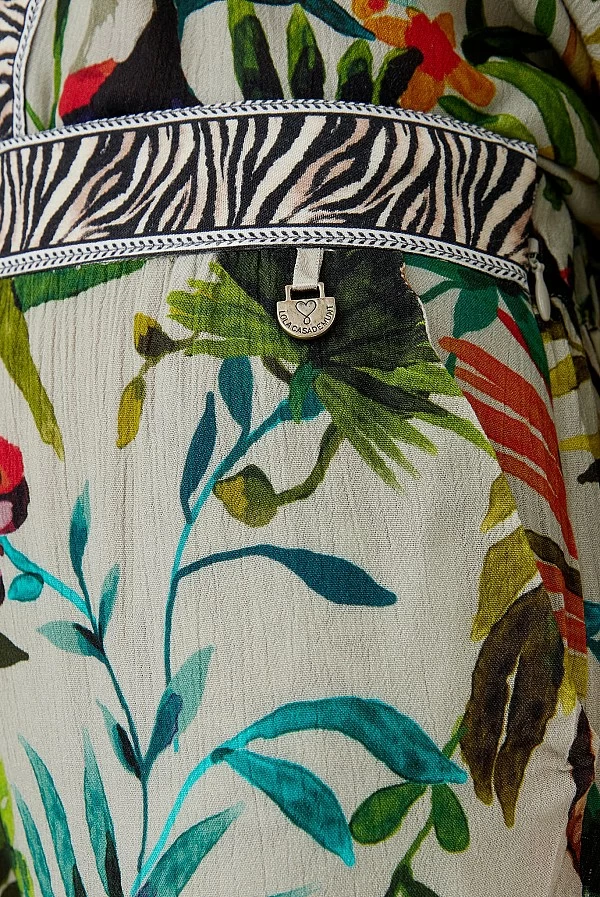 Pantalón Étnico con Estampado Floral Lola Casademunt