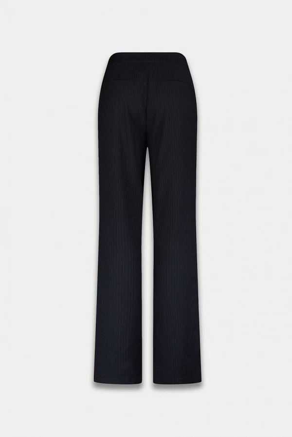 Pantalón FREDERIQUE recto en raya diplomática negro y azul vintage – harper and yve