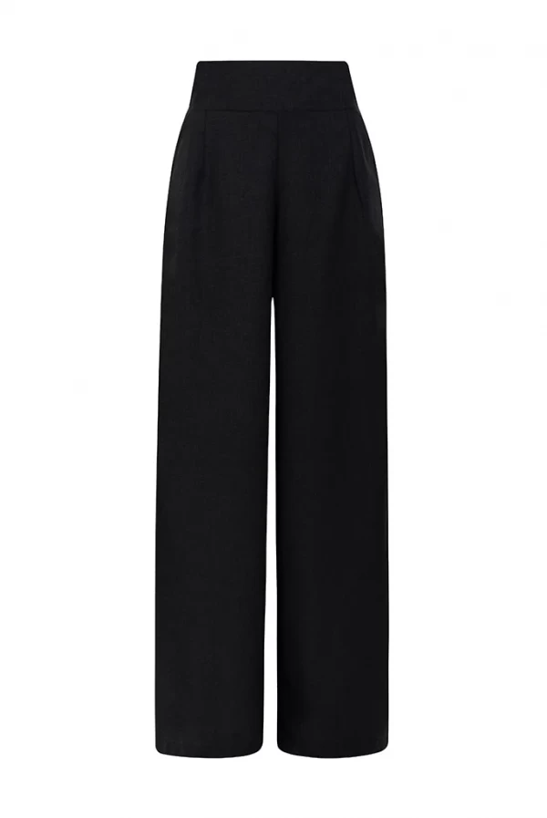Pantalón Largo Negro Estilo Wide Leg sole