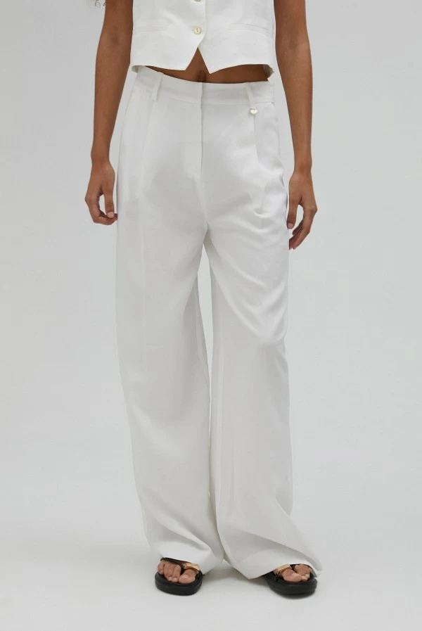 Pantalón Palazzo Blanco de Lino