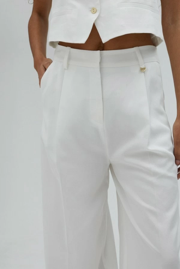 Pantalón Palazzo Blanco de Lino