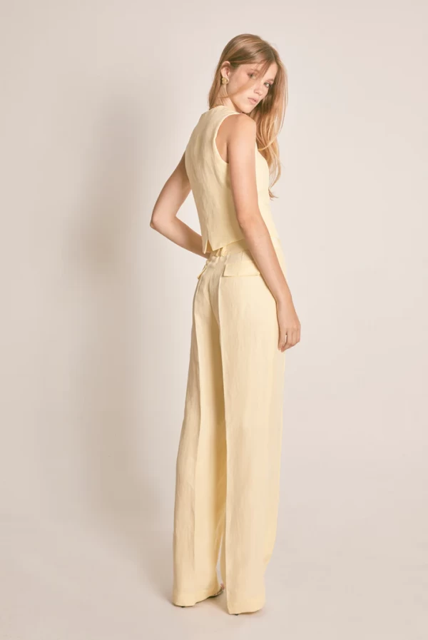 Pantalón Recto Amarillo Vainilla de Masavi