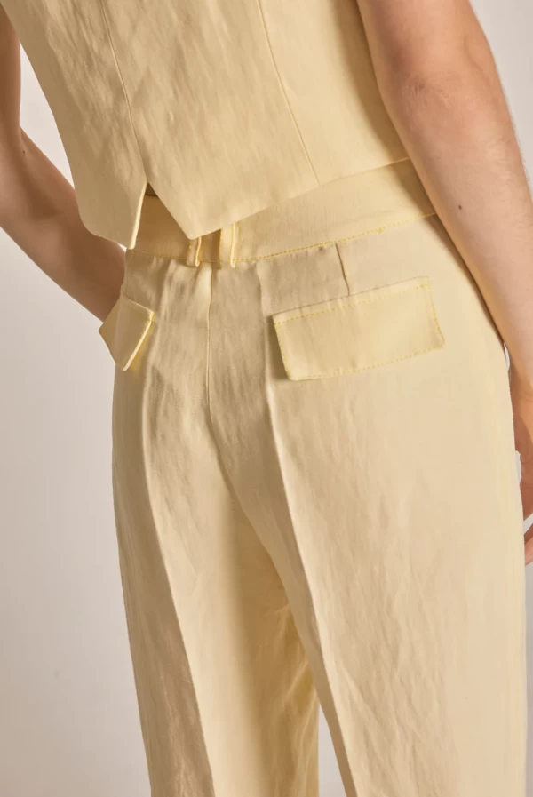 Pantalón Recto Amarillo Vainilla de Masavi