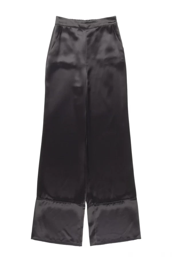 Pantalón recto en raso acetato fluido y luminoso  Nenette