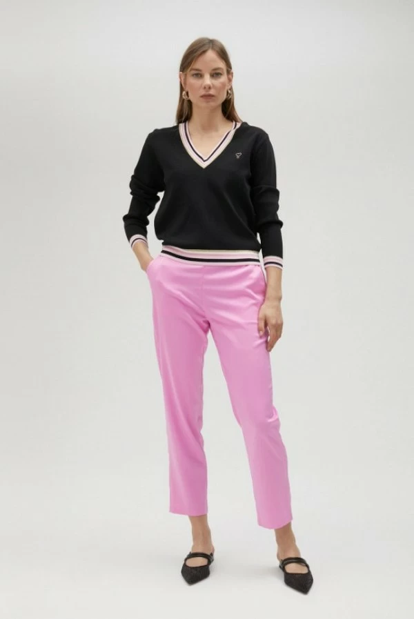 pantalon recto lola casademunt rosa satinado lola casademunt