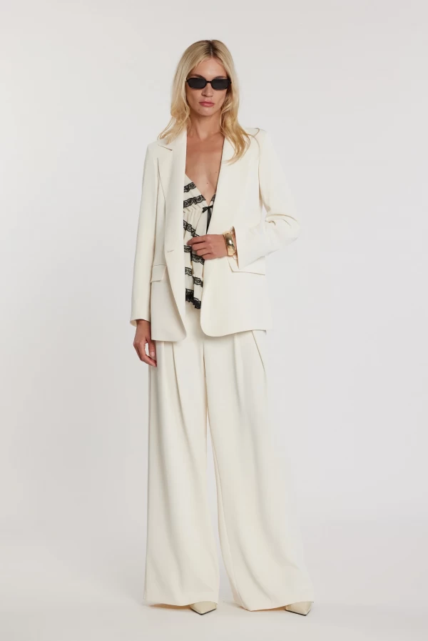 Pantalón ROJER Palazzo Talle Alto con Pliegues Pantalón ROJER Palazzo Talle Alto con Pliegues