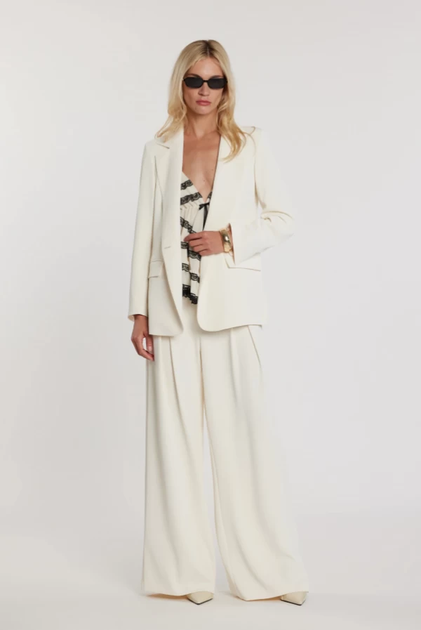 Pantalón ROJER Palazzo Talle Alto con Pliegues Pantalón ROJER Palazzo Talle Alto con Pliegues