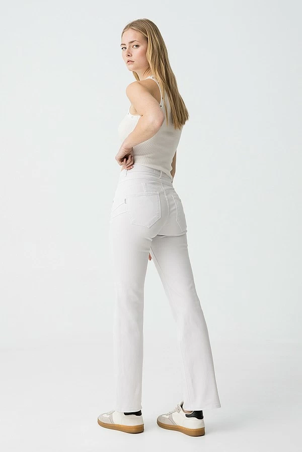 Pantalón tejano blanco Tiffosi Doble Push Up