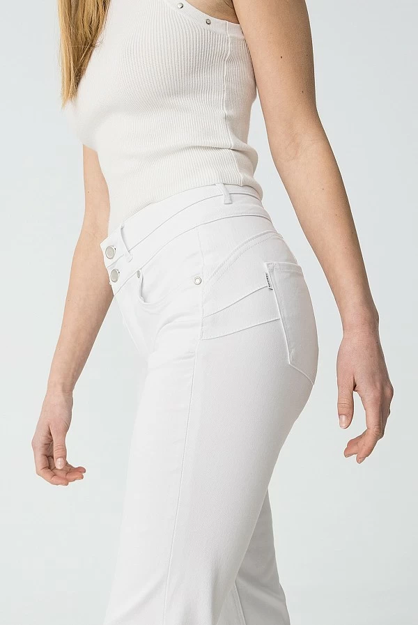 Pantalón tejano blanco Tiffosi Doble Push Up
