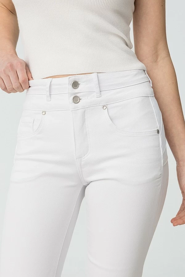 Pantalón tejano blanco Tiffosi Doble Push Up