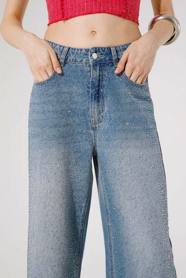 Pantalon tejano strass azul goa goa