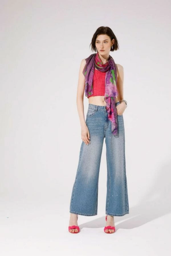 Pantalon tejano strass azul goa goa