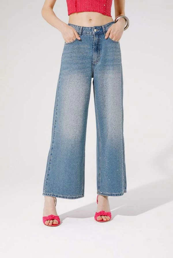 Pantalon tejano strass azul goa goa