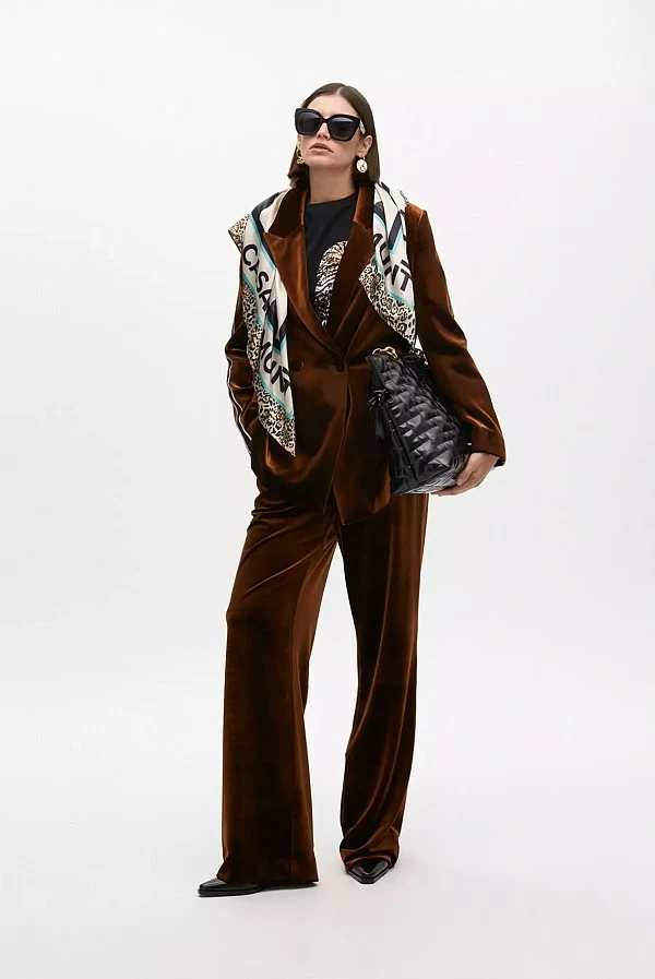 Pantalón Wide Leg de Terciopelo  – Lola Casademunt