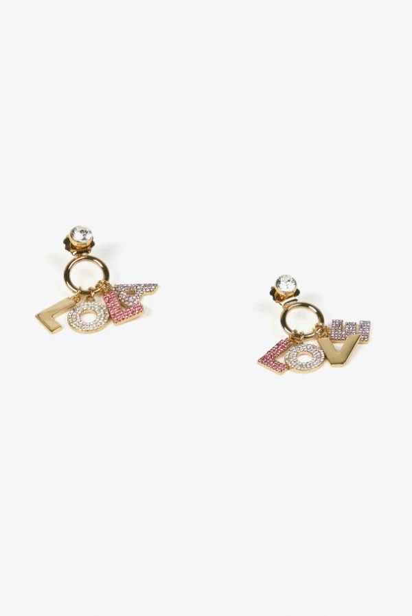 Pendientes Aro Dorado con Colgantes LOVE Lola Casademunt