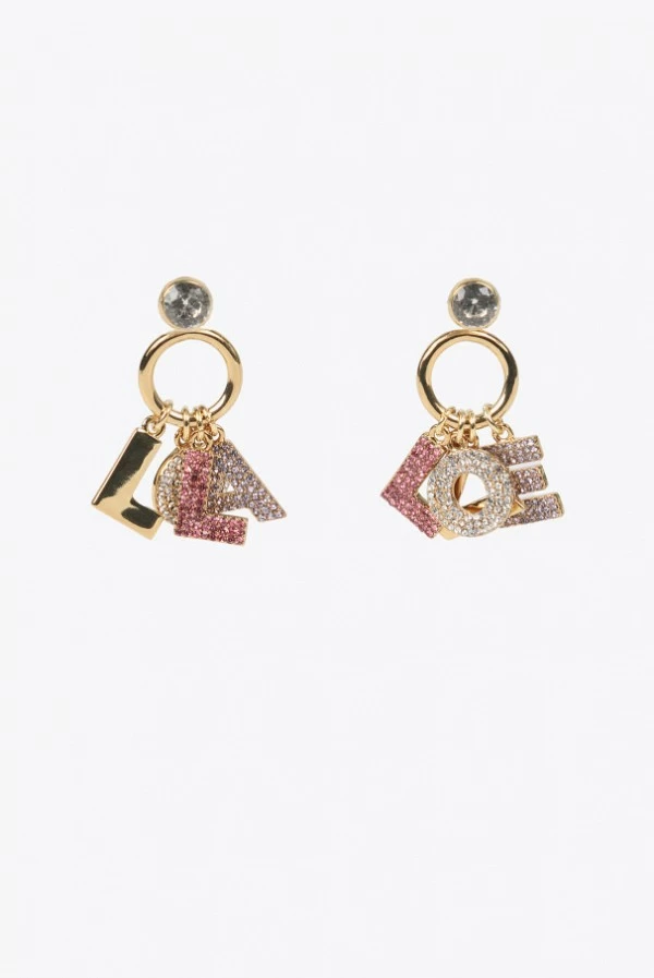 Pendientes Aro Dorado con Colgantes LOVE Lola Casademunt