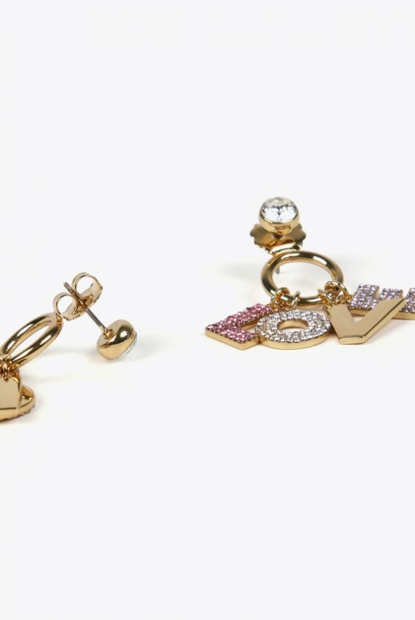 Pendientes Aro Dorado con Colgantes LOVE Lola Casademunt