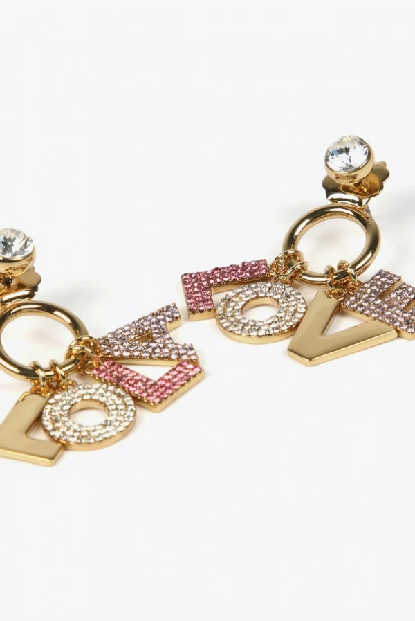 Pendientes Aro Dorado con Colgantes LOVE Lola Casademunt