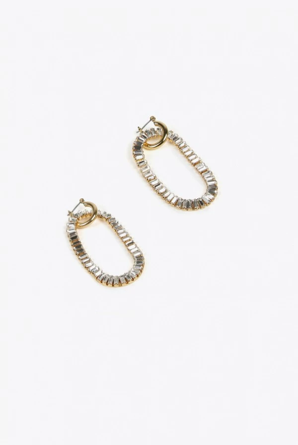 Pendientes Aro Ovalado con Strass Lola Casademunt