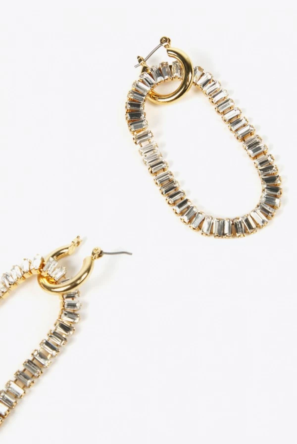 Pendientes Aro Ovalado con Strass Lola Casademunt