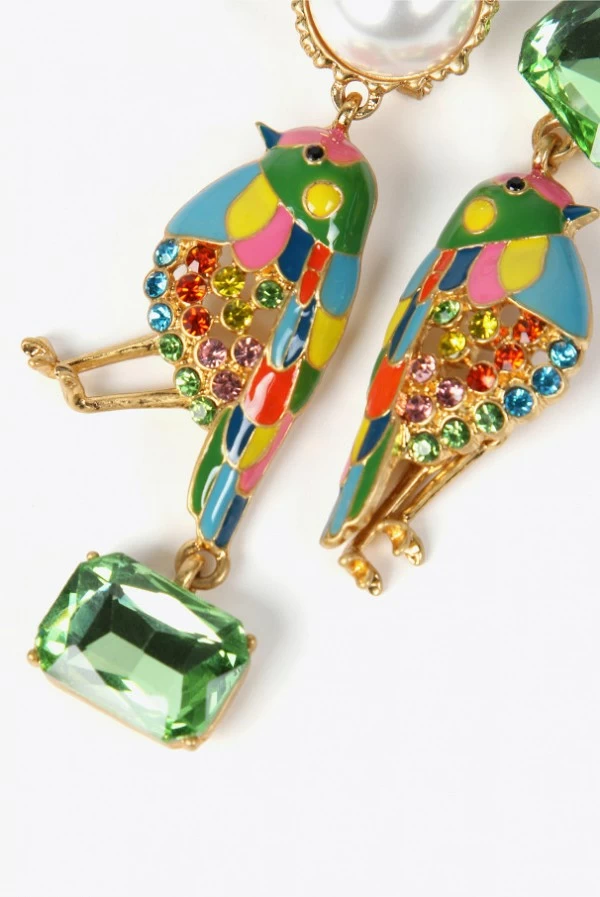 Pendientes Asimétricos Ave Tropical Lola Casademunt